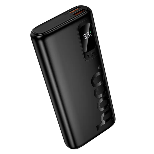 HOCO J158 Pro Ulkoinen Akku, 10000mAh, 22.5W, QC + PD, 1 x USB-C - 2 x USB-A, Musta