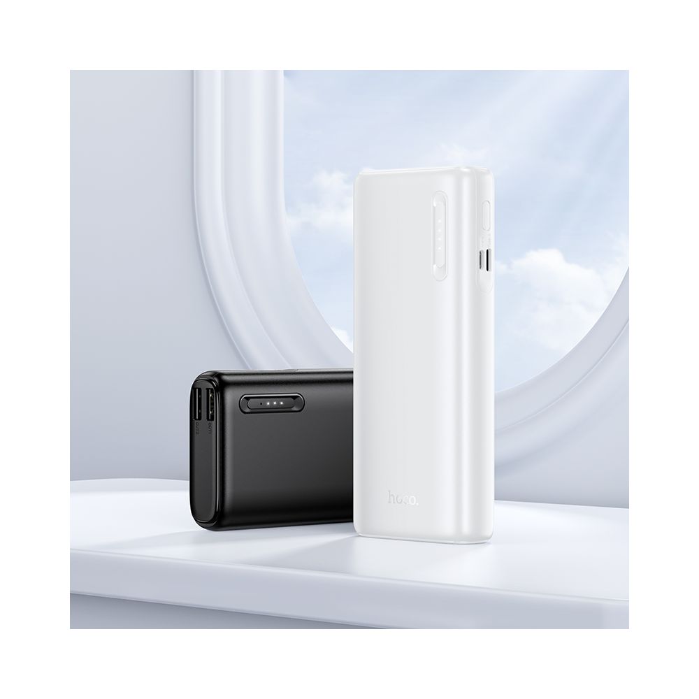 Ulkoinen akku HOCO J158A, 10000mAh, 10W, 2 x USB-A, Valkoinen