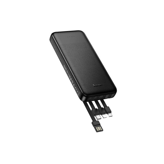 HOCO J163 Ulkoinen akku, 10000mAh, 10W, 1 x Lightning - 1 x microUSB - 2 x USB-A - 1 x USB-C, Musta