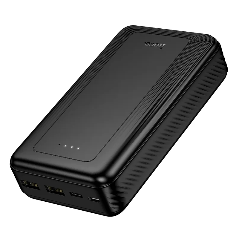 HOCO J165A Ulkoinen akku, 20000mAh, 10W, 2 x USB-A, Musta