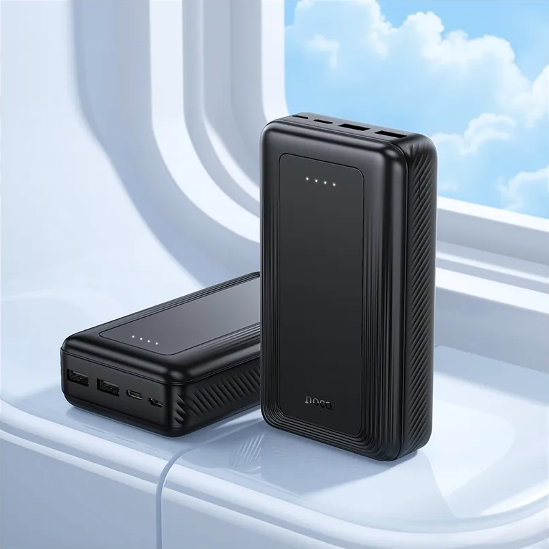HOCO J165A Ulkoinen akku, 20000mAh, 10W, 2 x USB-A, Musta