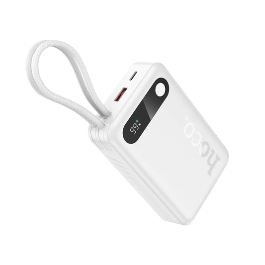 HOCO J171A Ulkoinen Akku, 20000mAh, 22.5W, QC + PD, 1 x Lightning - 1 x USB-A - 2 x USB-C, Valkoinen