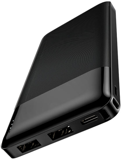 HOCO J72 Ulkoinen Akku, 10000mAh, 10W, 2 x USB-A, Musta