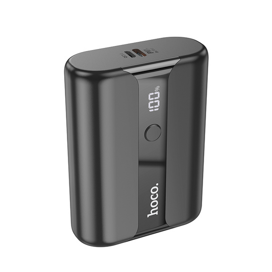 HOCO Q3 Pro -varavirtalähde, 10000 mAh, 22,5 W, QC + PD, 1 x USB-A - 1 x USB-C, musta