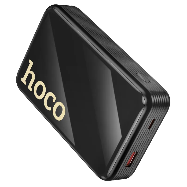 HOCO Q37A Ulkoinen akku, 20000mAh, 22,5W, QC + PD, 1 x Lightning - 1 x USB-A - 2 x USB-C, Musta