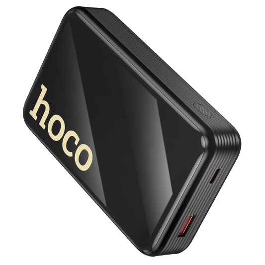 HOCO Q37A Ulkoinen akku, 20000mAh, 22,5W, QC + PD, 1 x Lightning - 1 x USB-A - 2 x USB-C, Musta