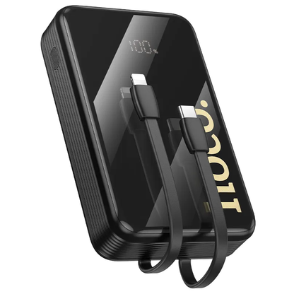 HOCO Q37A Ulkoinen akku, 20000mAh, 22,5W, QC + PD, 1 x Lightning - 1 x USB-A - 2 x USB-C, Musta