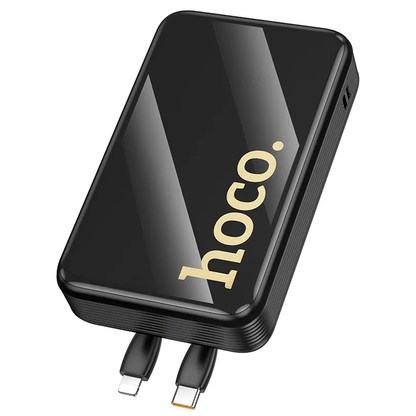 HOCO Q37A Ulkoinen akku, 20000mAh, 22,5W, QC + PD, 1 x Lightning - 1 x USB-A - 2 x USB-C, Musta