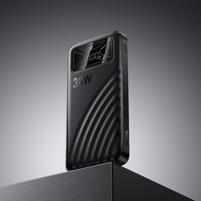 HOCO Q42 -varavirtalähde, 10000 mAh, 30 W, QC + PD, 1 x USB-A - 1 x USB-C, musta