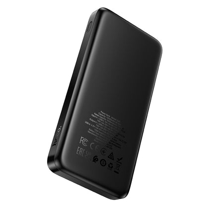 HOCO Q42 -varavirtalähde, 10000 mAh, 30 W, QC + PD, 1 x USB-A - 1 x USB-C, musta