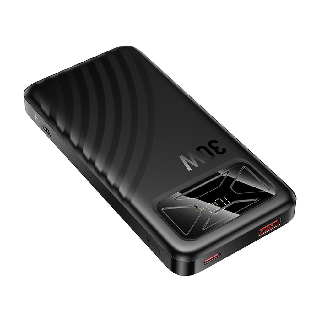 HOCO Q42 -varavirtalähde, 10000 mAh, 30 W, QC + PD, 1 x USB-A - 1 x USB-C, musta