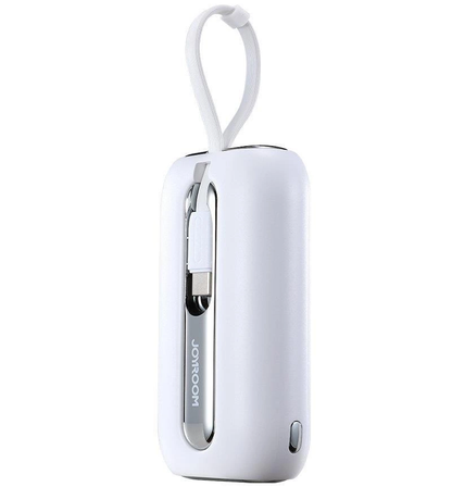 Ulkoinen akku Joyroom Colorful Series JR-L012, 10000mAh, 22.5W, QC + PD, 1 x Lightning - 2 x USB-C, Valkoinen