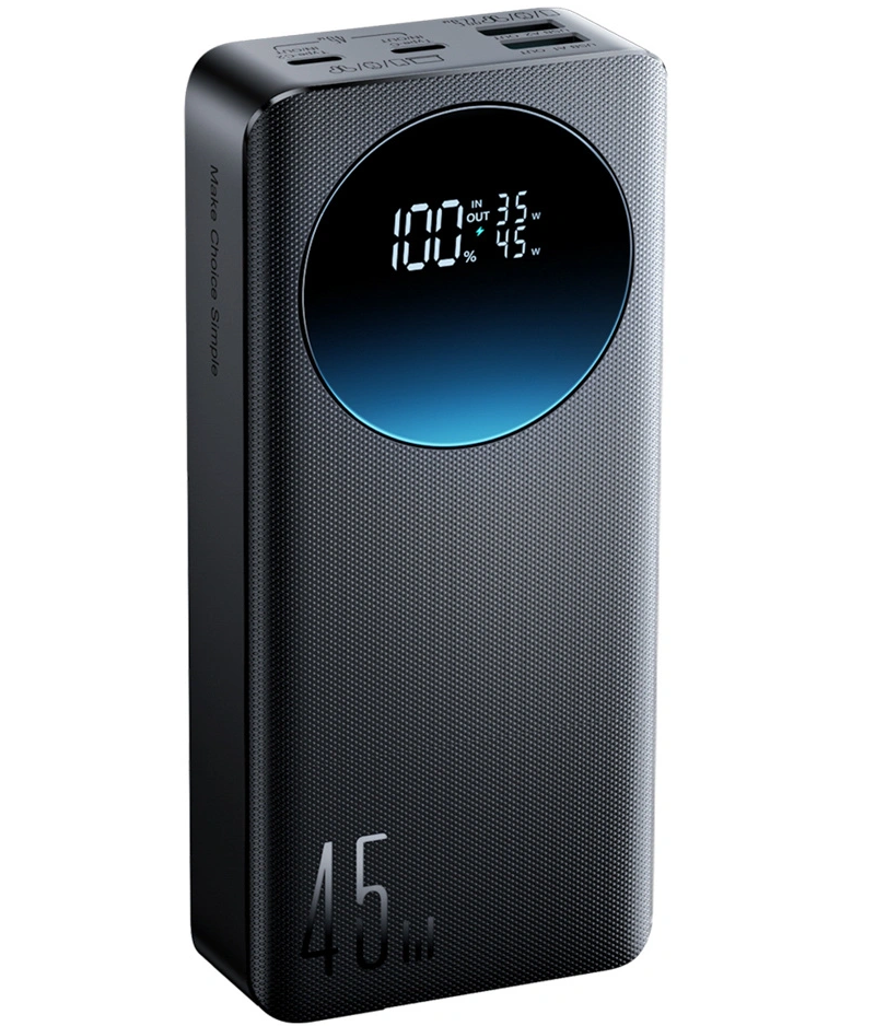 Joyroom JR-PBF02 Pro ulkoinen akku, 20000mAh, 45W, QC + PD, 2 x USB-A - 2 x USB-C, Musta