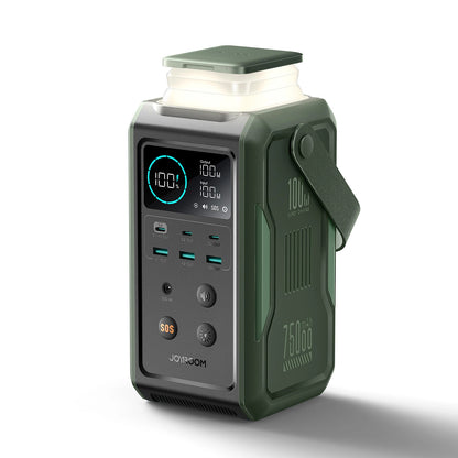 Joyroom JR-PBF10 ulkoinen akku, 75000mAh, 100W, QC + PD, 3 x USB-A - 3 x USB-C, Vihreä