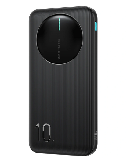 Joyroom JR-PBF12 Pro ulkoinen akku, 10000mAh, 22,5W, QC + PD, 1 x USB-C - 2 x USB-A, Musta