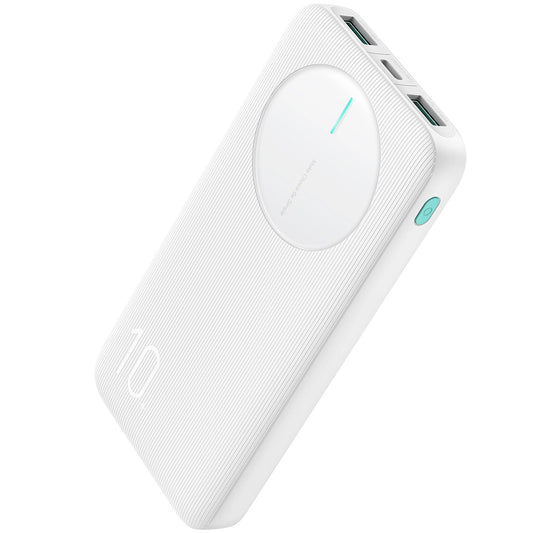 Ulkoinen akku Joyroom JR-PBF12, 10000mAh, 12W, 1 x USB-C - 2 x USB-A, Valkoinen