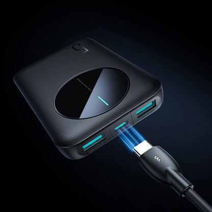 Ulkoinen akku Joyroom JR-PBF13, 5000mAh, 12W, 1 x USB-C - 2 x USB-A, Musta