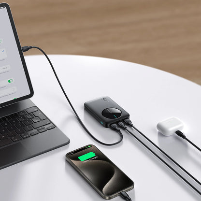 Ulkoinen akku Joyroom JR-PBF13, 5000mAh, 12W, 1 x USB-C - 2 x USB-A, Musta