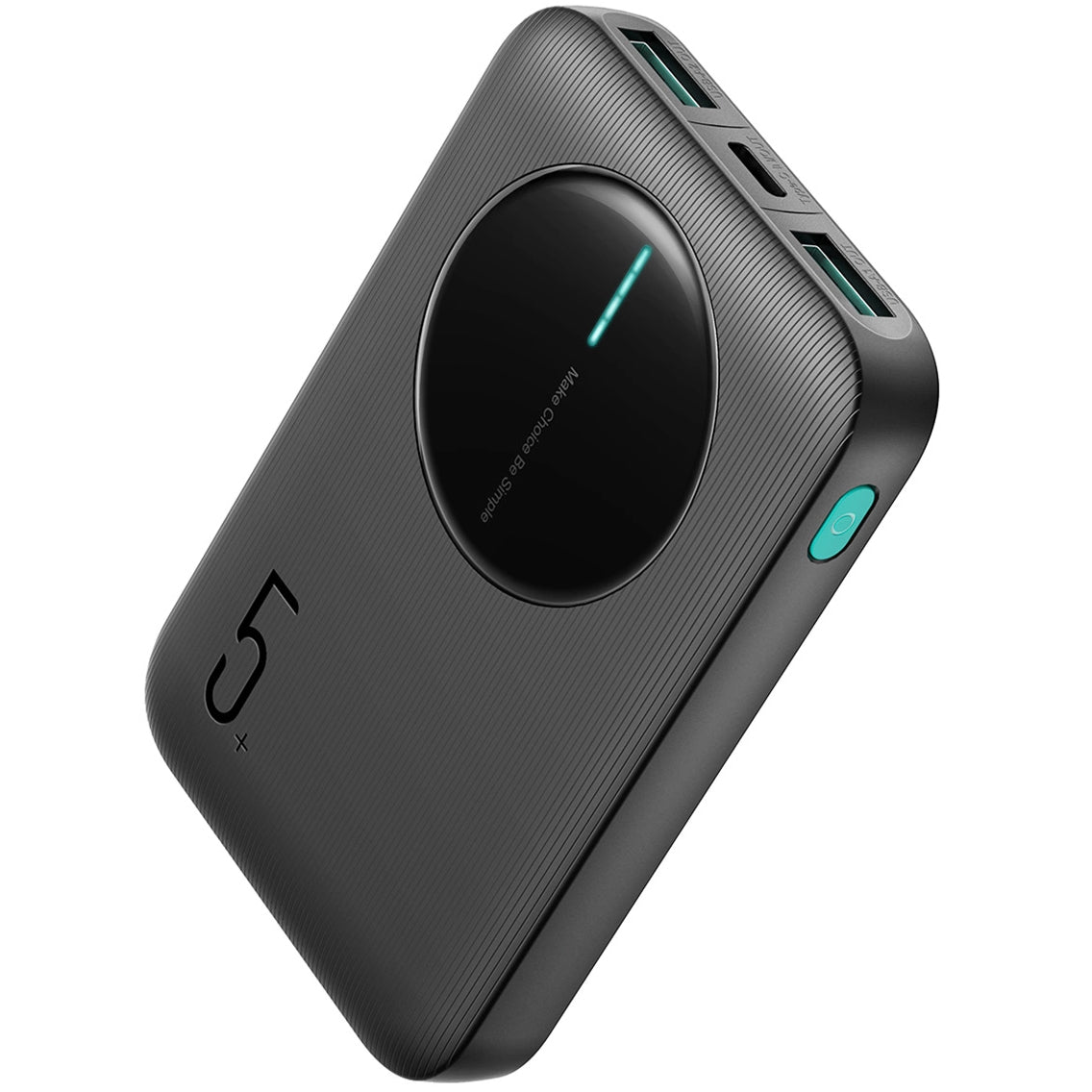 Ulkoinen akku Joyroom JR-PBF13, 5000mAh, 12W, 1 x USB-C - 2 x USB-A, Musta