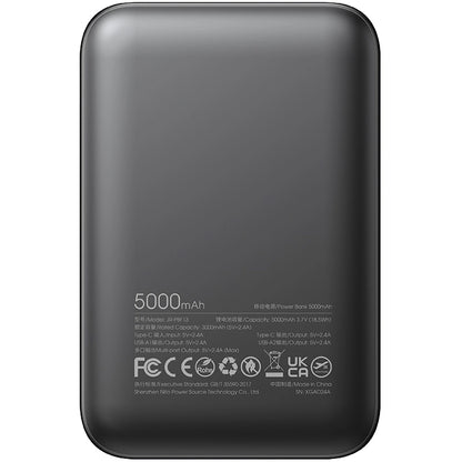 Ulkoinen akku Joyroom JR-PBF13, 5000mAh, 12W, 1 x USB-C - 2 x USB-A, Musta