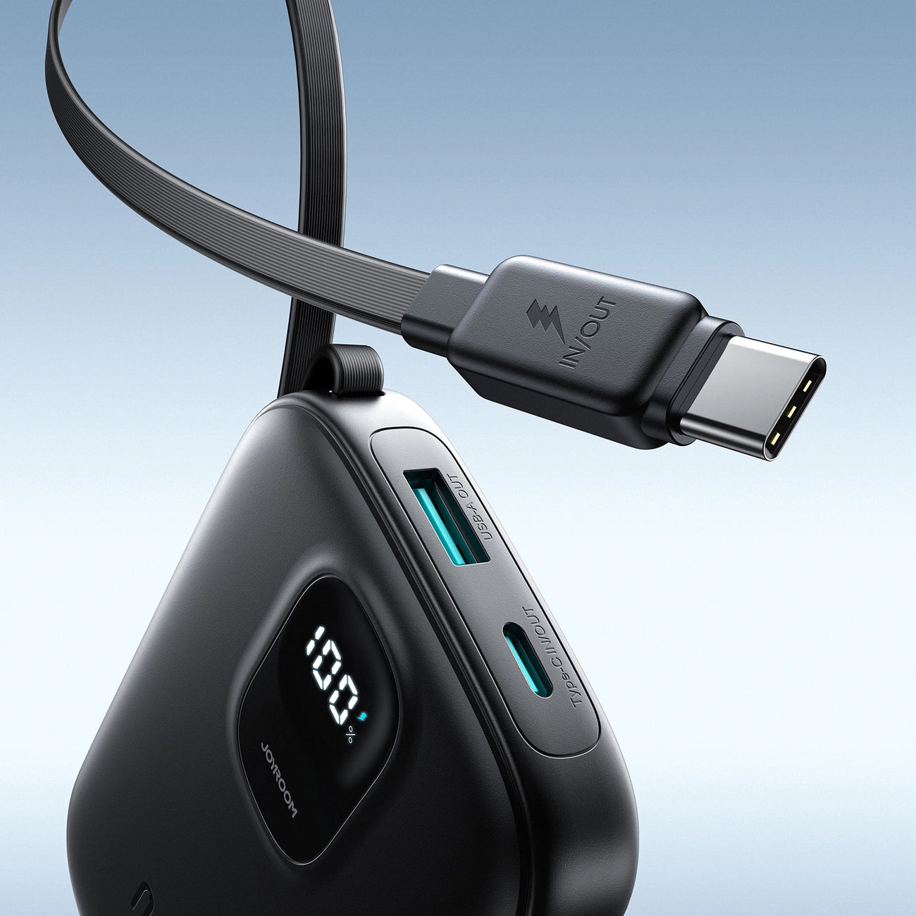 Ulkoinen akku Joyroom JR-PBF17, 10000mAh, 22.5W, QC + PD, 1 x USB-A - 2 x USB-C, Musta