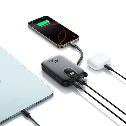 Ulkoinen akku Joyroom JR-PBF17, 10000mAh, 22.5W, QC + PD, 1 x USB-A - 2 x USB-C, Musta