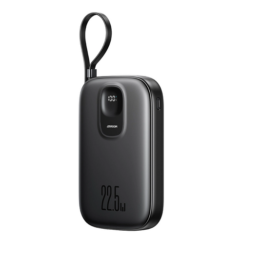 Ulkoinen akku Joyroom JR-PBF18, 10000mAh, 22.5W, QC + PD, 1 x Lightning - 1 x USB-A - 1 x USB-C, Musta