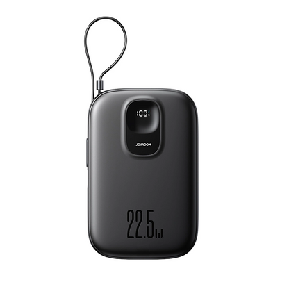 Ulkoinen akku Joyroom JR-PBF18, 10000mAh, 22.5W, QC + PD, 1 x Lightning - 1 x USB-A - 1 x USB-C, Musta