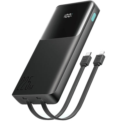 Ulkoinen akku Joyroom JR-PBF19, 10000mAh, 22.5W, QC + PD, 1 x Lightning - 1 x USB-A - 2 x USB-C, Musta