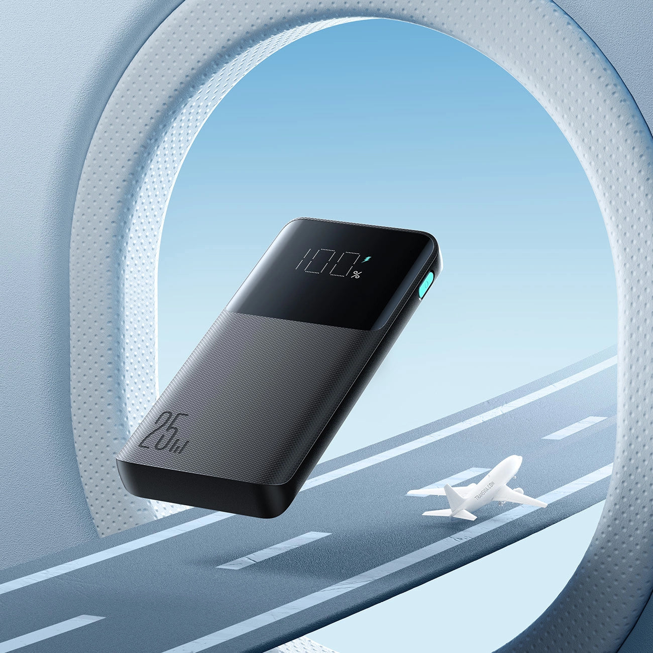 Ulkoinen akku Joyroom JR-PBF20, 10000mAh, 25W, QC + PD, 1 x USB-C - 2 x USB-A, Musta