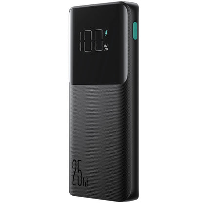 Ulkoinen akku Joyroom JR-PBF20, 10000mAh, 25W, QC + PD, 1 x USB-C - 2 x USB-A, Musta