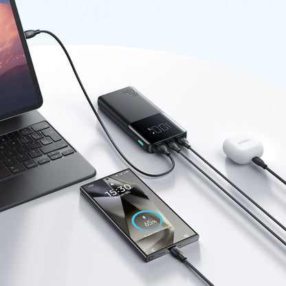 Ulkoinen akku Joyroom JR-PBF20, 10000mAh, 25W, QC + PD, 1 x USB-C - 2 x USB-A, Musta