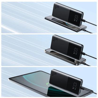 Ulkoinen akku Joyroom JR-PBF20, 10000mAh, 25W, QC + PD, 1 x USB-C - 2 x USB-A, Musta