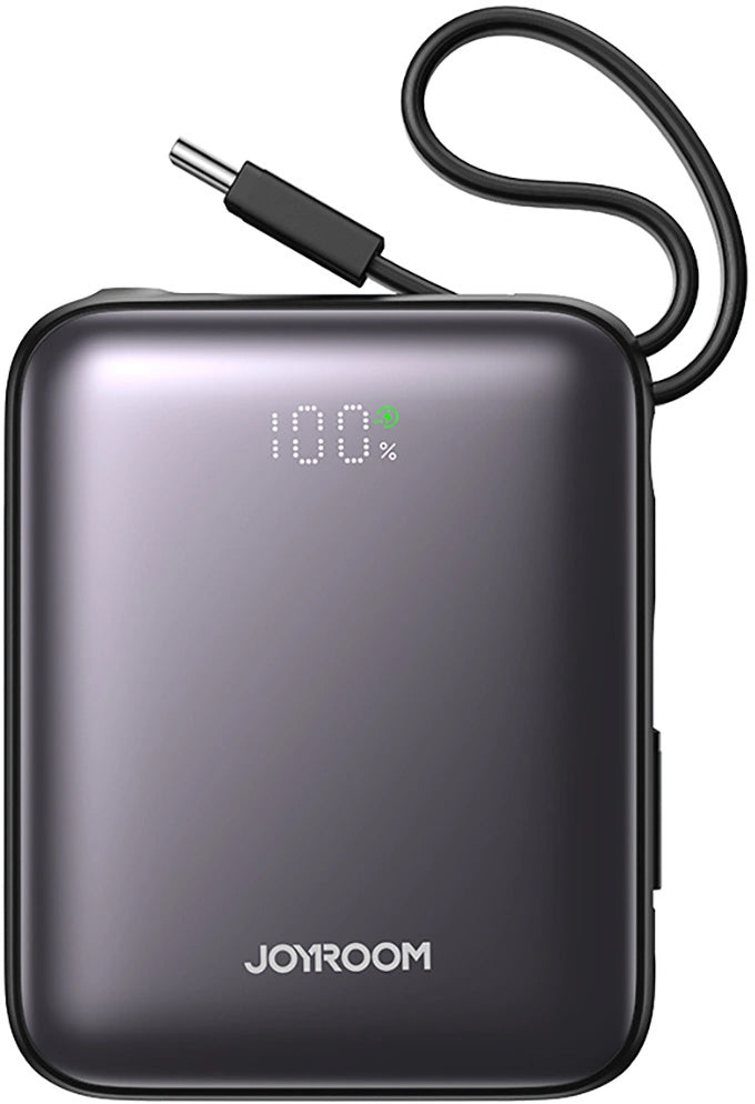 Ulkoinen akku Joyroom JR-PBF27, 10000mAh, 22.5W, QC + PD, 1 x Lightning - 2 x USB-C, Musta