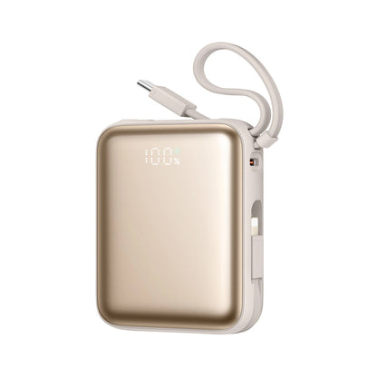 Ulkoinen akku Joyroom JR-PBF27, 10000mAh, 22.5W, PD, 1 x Lightning - 2 x USB-C, Kultainen