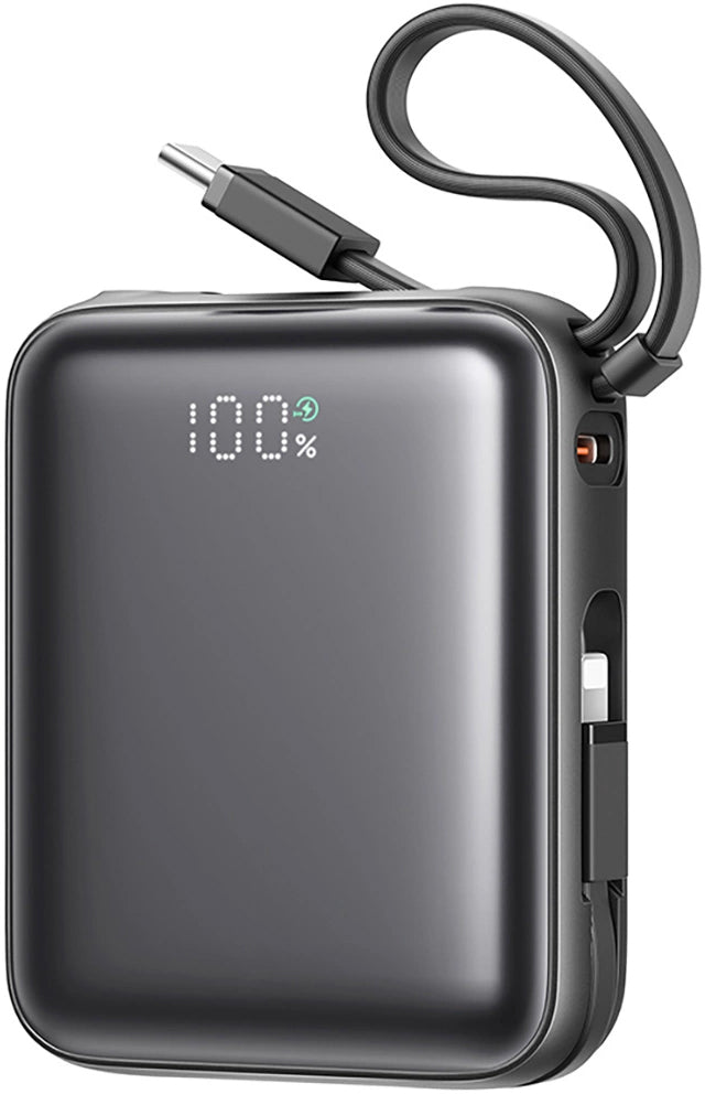 Ulkoinen akku Joyroom JR-PBF27, 10000mAh, 22.5W, QC + PD, 1 x Lightning - 2 x USB-C, Musta