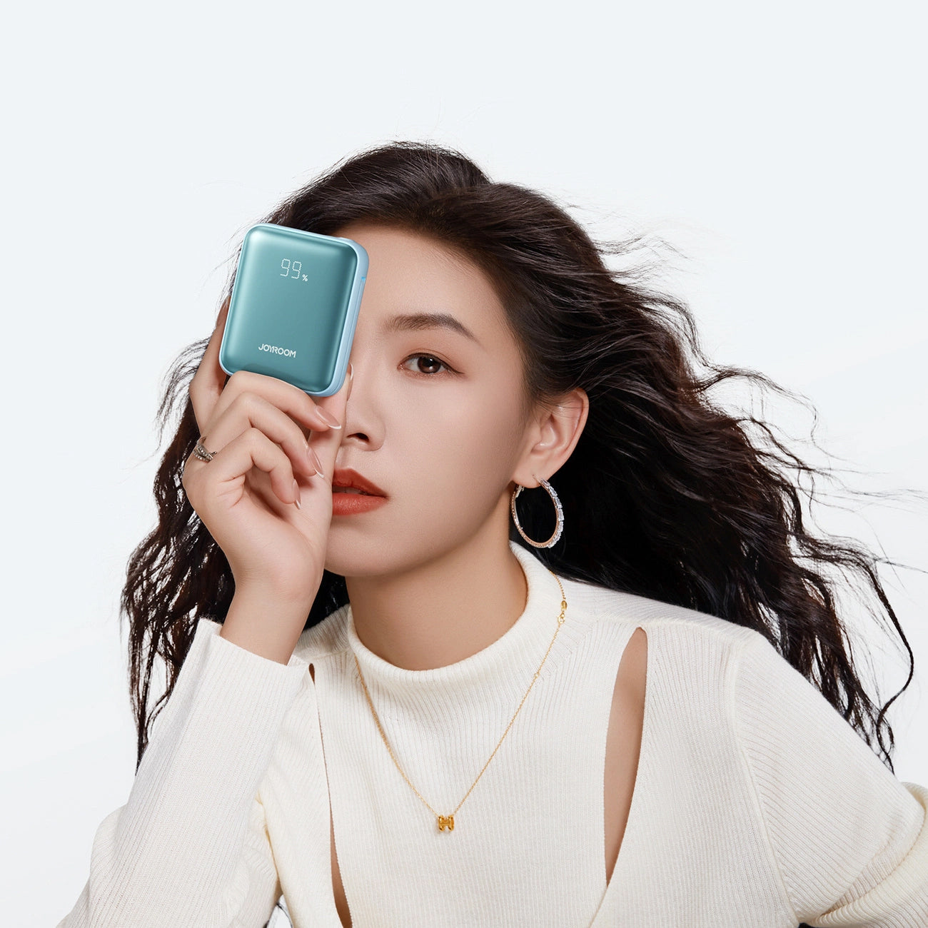 Ulkoinen akku Joyroom JR-PBF27, 10000mAh, 22.5W, PD, 1 x Lightning - 2 x USB-C, Sininen