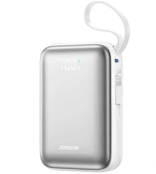 Ulkoinen akku Joyroom JR-PBF29, 20000mAh, 22.5W, QC + PD, 1 x Lightning - 2 x USB-C, Valkoinen