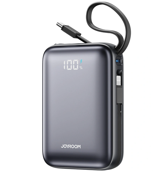 Ulkoinen akku Joyroom JR-PBF29, 20000mAh, 22.5W, QC + PD, 1 x Lightning - 2 x USB-C, Musta