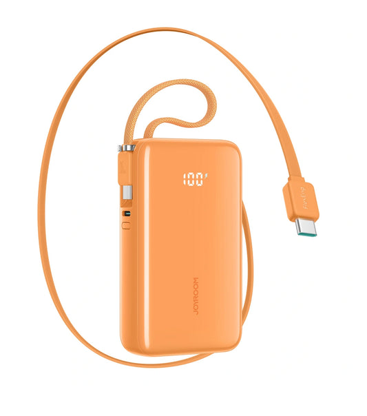 Joyroom JR-PR2 Ulkoinen Akku, 10000mAh, 35W, PD, 3 x USB-C, Oranssi