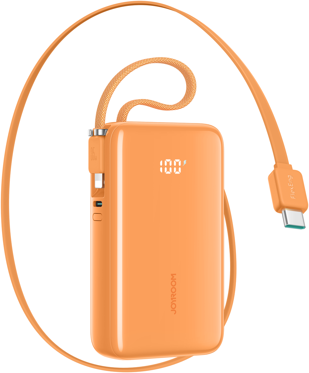 Joyroom JR-PR2L ulkoinen akku, 10000mAh, 35W, QC + PD, 1 x Lightning - 2 x USB-C, Oranssi