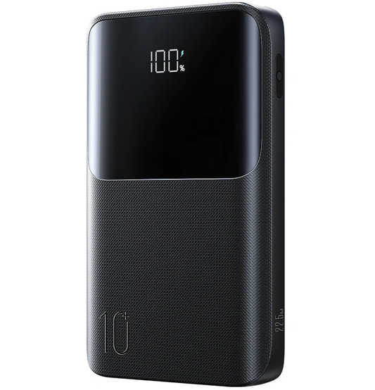 Joyroom JR-QP191 External Battery, 10000mAh, 22.5W, QC + PD, 1 x USB-A - 2 x USB-C, Black
