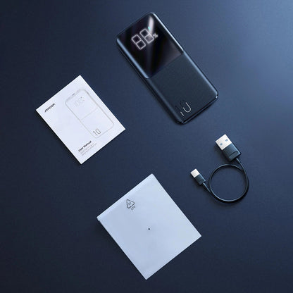 Ulkoinen akku Joyroom JR-QP191, 10000mAh, 22.5W, QC + PD, 1 x USB-C - 2 x USB-A, Musta