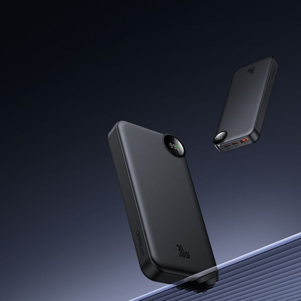 Ulkoinen akku McDodo MC-3850 Display, 10000mAh, 30W, QC + PD, 1 x USB-A - 2 x USB-C, Musta