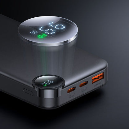 Ulkoinen akku McDodo MC-3850 Display, 10000mAh, 30W, QC + PD, 1 x USB-A - 2 x USB-C, Musta