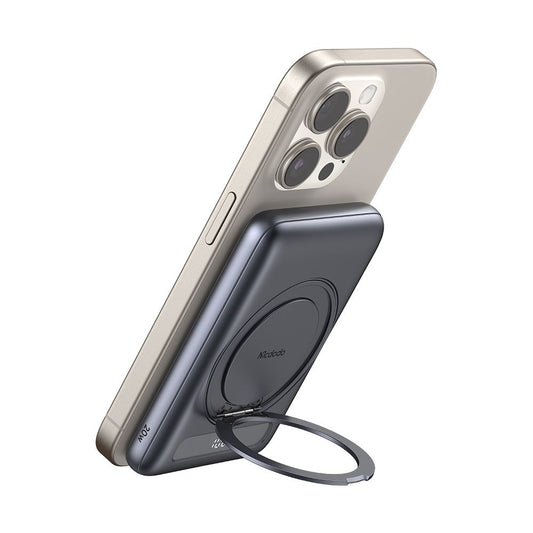 Langaton ulkoinen akku McDodo MC-8361 Meta, 5000mAh, 20W, PD + FQI, 1 x QI - 1 x USB-C, Harmaa