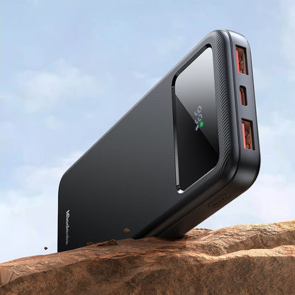 Ulkoinen akku McDodo MC-4220, 10000mAh, 22.5W, QC + PD, 2 x USB-A - 1 x USB-C, Musta