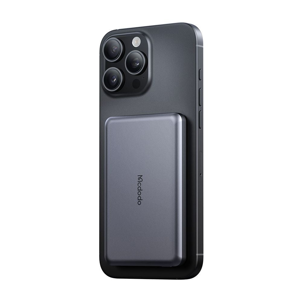 Langaton McDodo MC-4641 Meta ulkoinen akku, 5000mAh, 20W, PD + FQI, 1 x QI - 1 x USB-C, Musta