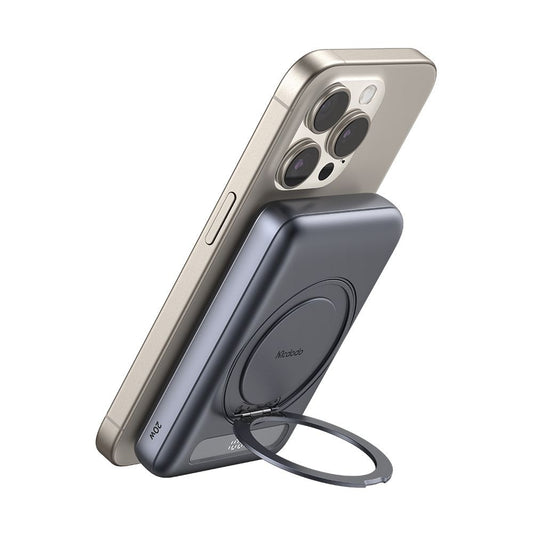 Langaton ulkoinen akku McDodo MC-8371 Meta, 10000mAh, 20W, PD + FQI, 1 x QI - 1 x USB-C, Harmaa