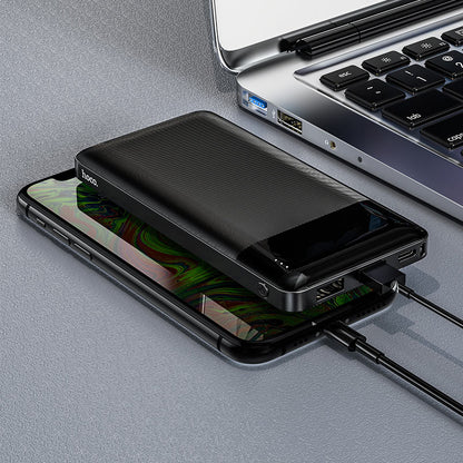 HOCO J72 Ulkoinen Akku, 10000mAh, 10W, 2 x USB-A, Musta